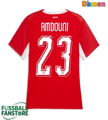 Schweiz Zeki Amdouni #23 Replik Heimtrikot Damen WM 2026 Kurzarm